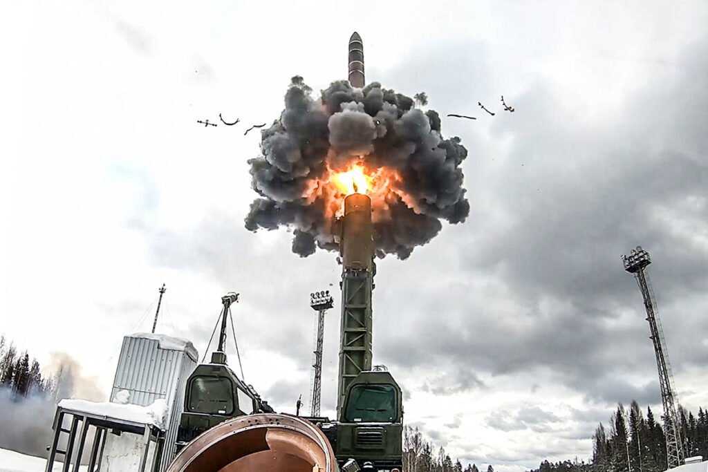 RS-24 Yars ICBM test launch in Kamchatka Territory, Russian Far East